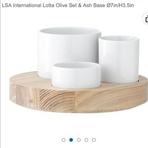 Williams Sonoma Olive & condiment serving set NWT